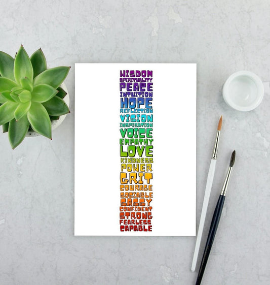 A4 Portrait Print - Chakra Words to Empower