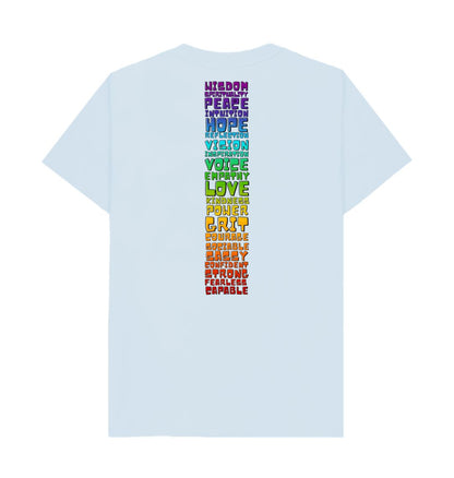 Unisex - Back Print - Chakra Words to Empower