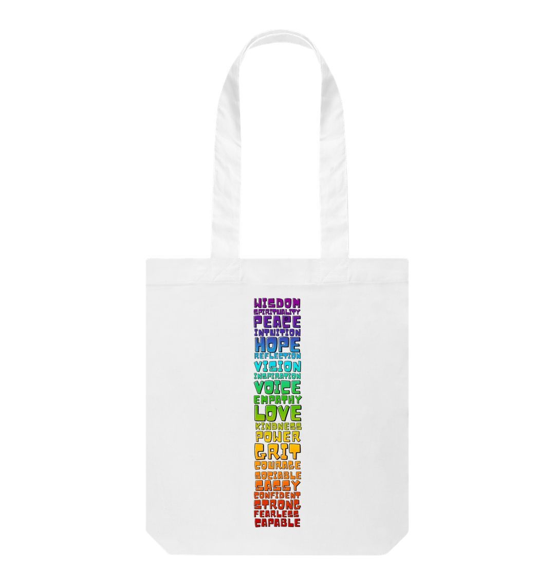 White Small Tote - Words to Empower