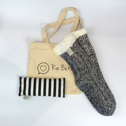 Meditation Gift - Cosy Slipper Socks & Lavender Eye Pillow (2 x Colours)