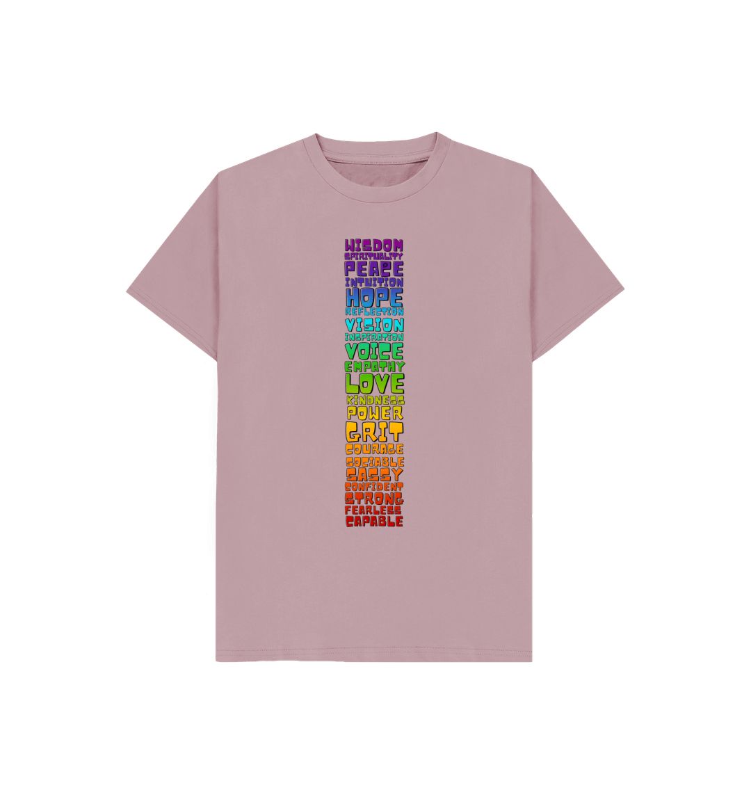 Mauve Youth T-shirt - Chakra Words to Empower