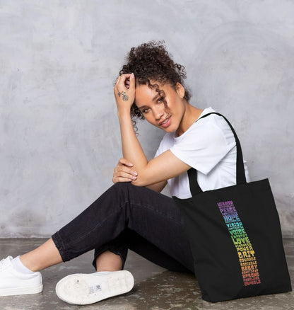Small Tote - Words to Empower - BLK