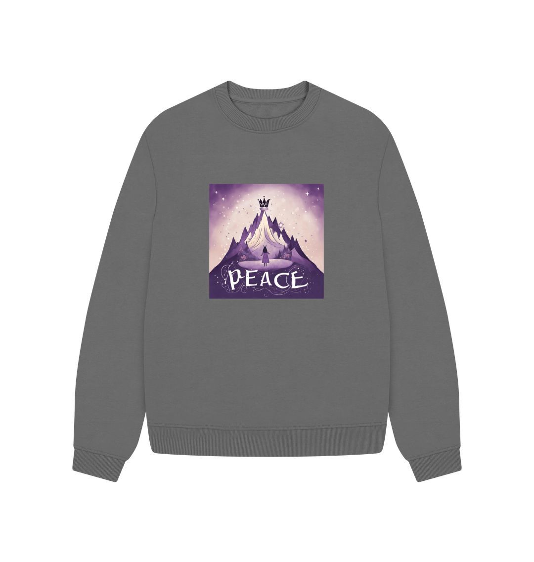 Slate Grey PEACE - Crown Chakra  (Purple) - Feminine Energy