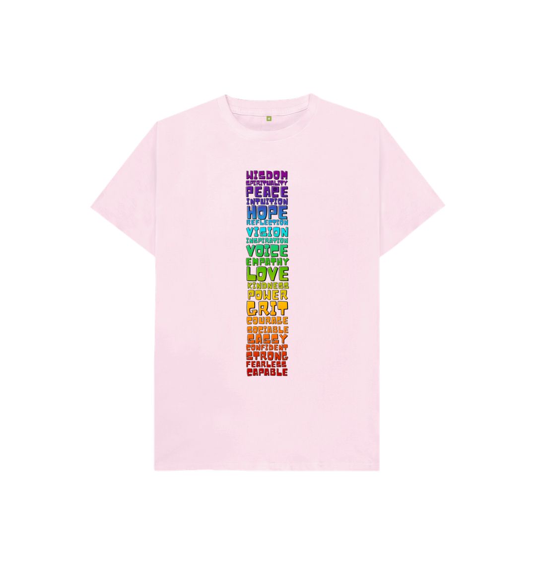 Pink Youth T-shirt - Chakra Words to Empower