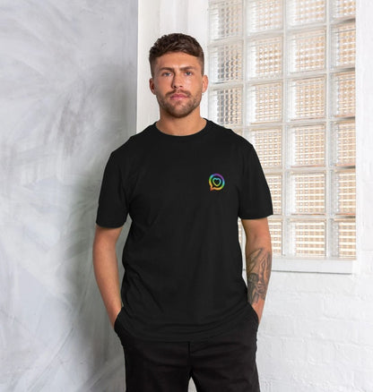 Men's Long Line T-shirt - Chakra Words to Empower (Back Print)