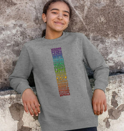 Youth Sweatshirt - Chakra Words to Empower