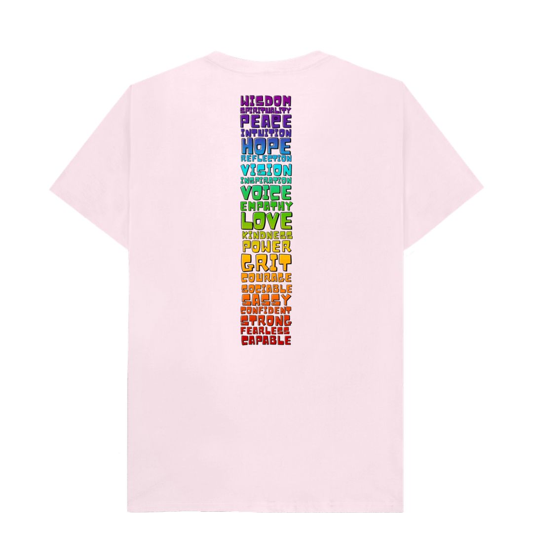 Unisex - Back Print - Chakra Words to Empower