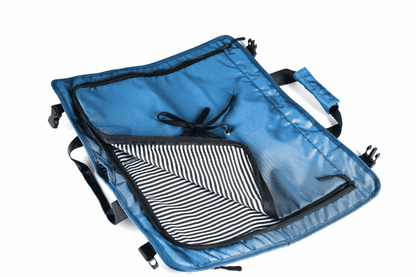 The Roo betty Orla Yoga Mat bag has a zipped linned compartment for a light change of clothes or a small blanket or towel 