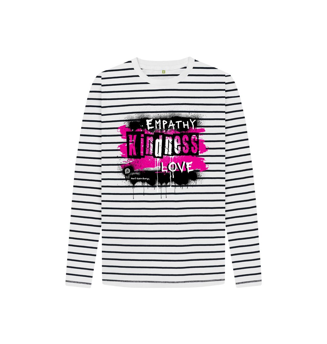 Navy Stripes Kid's - Heart Chakra Energy (Pink) - Words to Empower