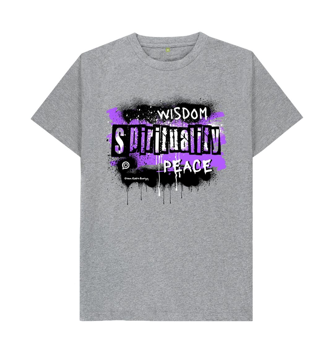 Athletic Grey UNISEX\/Mens- Crown Chakra Energy - Words to Empower