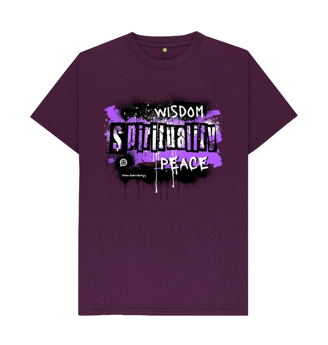 Purple UNISEX\/Mens- Crown Chakra Energy - Words to Empower